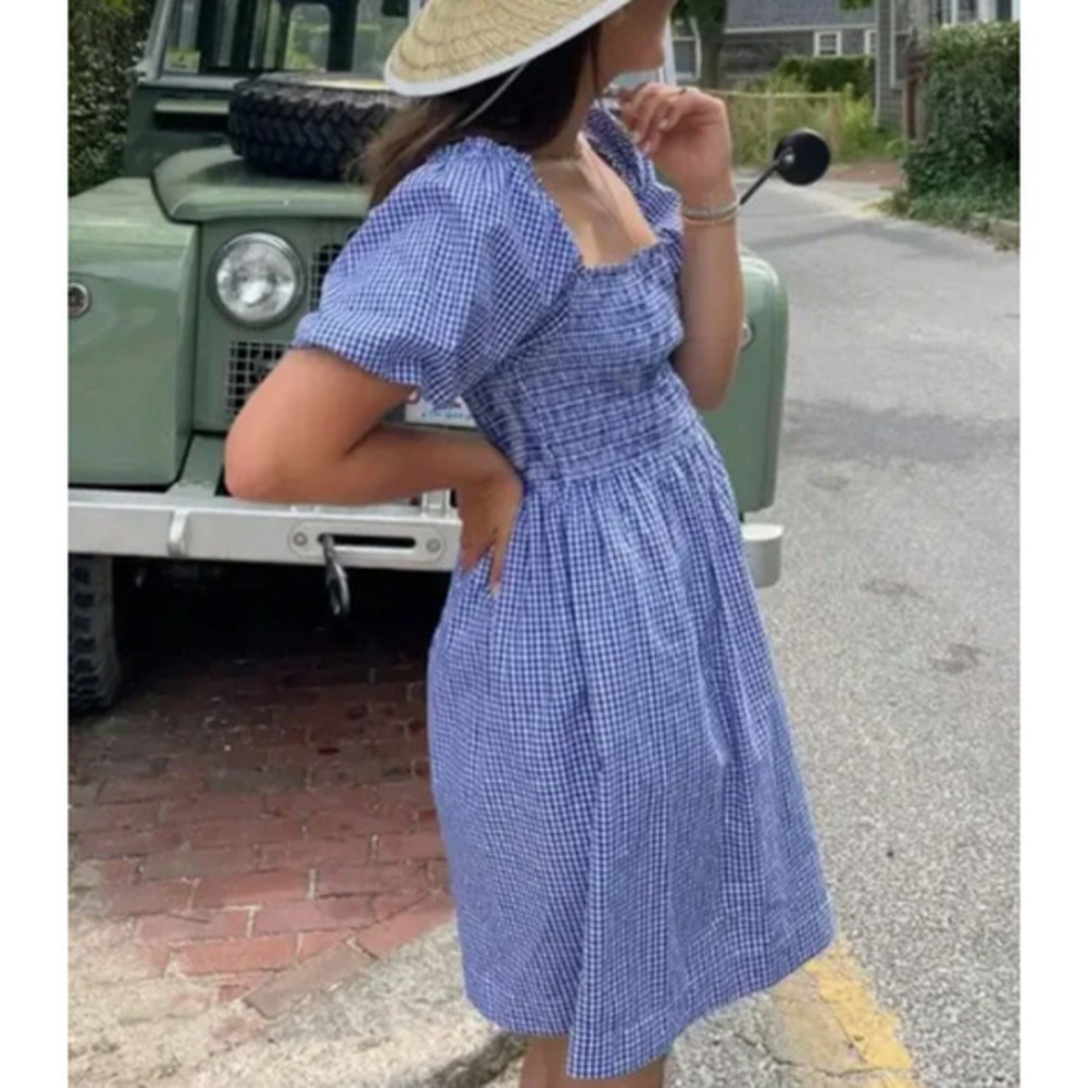 EUC Hill House Blue Checkered Mini Dress